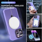 For iPhone 15 Pro Max Skin-feel MagSafe Holder PC Hybrid TPU Phone Case(Purple) - Image 6