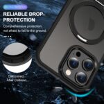 For iPhone 14 Plus Skin-feel MagSafe Holder PC Hybrid TPU Phone Case(Black) - Image 5