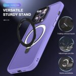 For iPhone 13 Pro Skin-feel MagSafe Holder PC Hybrid TPU Phone Case(Purple) - Image 3