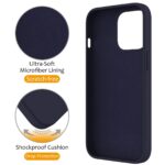 For iPhone 12 Pro Max Liquid Silicone MagSafe Magnetic Phone Case with Ring Holder(Midnight Blue) - Image 4