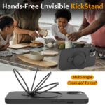 For iPhone 12 Pro Liquid Silicone MagSafe Magnetic Phone Case with Ring Holder(Carbon Black) - Image 5