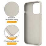 For iPhone 13 Pro Liquid Silicone MagSafe Magnetic Phone Case with Ring Holder(Antique White) - Image 4