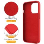 For iPhone 13 Pro Liquid Silicone MagSafe Magnetic Phone Case with Ring Holder(Red) - Image 4