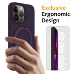 For iPhone 13 Pro Liquid Silicone MagSafe Magnetic Phone Case with Ring Holder(Purple) - Image 2