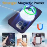 For iPhone 13 Pro Liquid Silicone MagSafe Magnetic Phone Case with Ring Holder(Purple) - Image 3