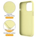 For iPhone 13 Pro Liquid Silicone MagSafe Magnetic Phone Case with Ring Holder(Yellow) - Image 4
