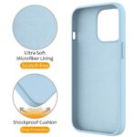 For iPhone 13 Pro Liquid Silicone MagSafe Magnetic Phone Case with Ring Holder(Sky Blue) - Image 4