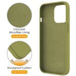 For iPhone 13 Pro Liquid Silicone MagSafe Magnetic Phone Case with Ring Holder(Willow Green) - Image 4
