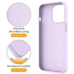 For iPhone 13 Pro Liquid Silicone MagSafe Magnetic Phone Case with Ring Holder(Lilac Purple) - Image 4