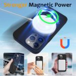 For iPhone 15 Pro Max Liquid Silicone MagSafe Magnetic Phone Case with Ring Holder(Black) - Image 3