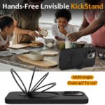 For iPhone 15 Pro Max Liquid Silicone MagSafe Magnetic Phone Case with Ring Holder(Black) - Image 5