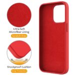 For iPhone 15 Pro Max Liquid Silicone MagSafe Magnetic Phone Case with Ring Holder(Red) - Image 4
