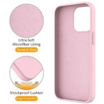 For iPhone 15 Pro Max Liquid Silicone MagSafe Magnetic Phone Case with Ring Holder(Grey Pink) - Image 4