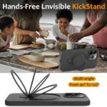 For iPhone 15 Pro Max Liquid Silicone MagSafe Magnetic Phone Case with Ring Holder(Carbon Black) - Image 5