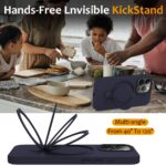 For iPhone 15 Pro Max Liquid Silicone MagSafe Magnetic Phone Case with Ring Holder(Midnight Blue) - Image 5