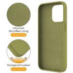 For iPhone 15 Pro Max Liquid Silicone MagSafe Magnetic Phone Case with Ring Holder(Willow Green) - Image 4