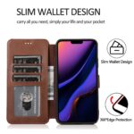 For iPhone 12 Pro Max Calf Texture Magnetic Buckle Horizontal Flip Leather Case with Holder & Card Slots & Wallet & Photo Frame(Brown) - Image 4