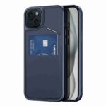 For iPhone 15 DUX DUCIS Rafi II Series MagSafe Magnetic Holder RFID Phone Case(Blue)