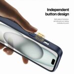 For iPhone 15 DUX DUCIS Rafi II Series MagSafe Magnetic Holder RFID Phone Case(Blue) - Image 7