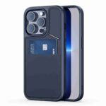 For iPhone 13 Pro DUX DUCIS Rafi II Series MagSafe Magnetic Holder RFID Phone Case(Blue)