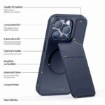 For iPhone 13 Pro DUX DUCIS Rafi II Series MagSafe Magnetic Holder RFID Phone Case(Blue) - Image 3