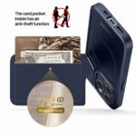 For iPhone 13 Pro DUX DUCIS Rafi II Series MagSafe Magnetic Holder RFID Phone Case(Blue) - Image 5