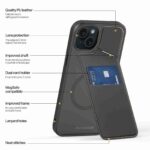 For iPhone 14 / 13 DUX DUCIS Rafi II Series MagSafe Magnetic Holder RFID Phone Case(Black) - Image 3