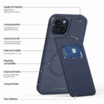 For iPhone 14 / 13 DUX DUCIS Rafi II Series MagSafe Magnetic Holder RFID Phone Case(Blue) - Image 3