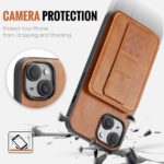 For iPhone 15 Fierre Shann Oil Wax Cow Leather Card Holder Back Phone Case(Brown) - Image 6