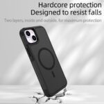 For iPhone 15 Plus RedPepper Armor Magsafe PC Hybrid TPU Phone Case(Black) - Image 3