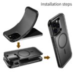 For iPhone 14 Pro RedPepper Armor Magsafe PC Hybrid TPU Phone Case(Black) - Image 2