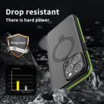 For iPhone 15 Pro RedPepper IP68 Waterproof MagSafe Magnetic Holder Phone Case(Yellow Green) - Image 4