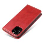 For iPhone 12 mini Fierre Shann PU Genuine Leather Texture Horizontal Flip Leather Case with Holder & Card Slots & Wallet(Red) - Image 3