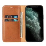 For iPhone 12 mini Fierre Shann PU Genuine Leather Texture Horizontal Flip Leather Case with Holder & Card Slots & Wallet(Brown) - Image 4
