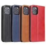 For iPhone 12 mini Fierre Shann PU Genuine Leather Texture Horizontal Flip Leather Case with Holder & Card Slots & Wallet(Brown) - Image 7