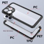 For iPhone 15 Pro Max RedPepper Shockproof IP68 Waterproof PC + TPU Protective Case(Black) - Image 4