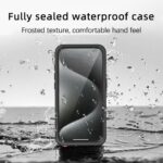 For iPhone 15 Pro RedPepper Shockproof IP68 Waterproof PC + TPU Protective Case(Black) - Image 4