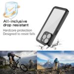 For iPhone 15 Pro RedPepper Shockproof IP68 Waterproof PC + TPU Protective Case(Black) - Image 7