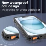 For iPhone 15 Plus RedPepper Shockproof IP68 Waterproof PC + TPU Protective Case(Black) - Image 6