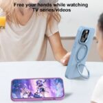 For iPhone 15 Pro Max Liquid Silicone MagSafe Metal Ring Holder Phone Case(Light Blue) - Image 5