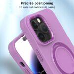 For iPhone 15 Pro Max Liquid Silicone MagSafe Metal Ring Holder Phone Case(Light Blue) - Image 8