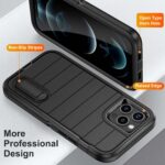 For iPhone 12 Pro Max Defender Gen2 Rugged PC + Silicone Phone Case with Holder(Black) - Image 3