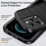 For iPhone 12 Pro Max Defender Gen2 Rugged PC + Silicone Phone Case with Holder(Black) - Image 5