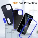 For iPhone 12 Pro Max Defender Gen2 Rugged PC + Silicone Phone Case with Holder(Dark Blue) - Image 4