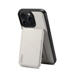 For iPhone 15 Pro Max ESEBLE E3 Plain Texture Card Slots MagSafe RFID Leather Case(Ivory) - Image 4