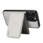 For iPhone 15 Pro Max ESEBLE E3 Plain Texture Card Slots MagSafe RFID Leather Case(Ivory) - Image 5