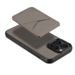 For iPhone 15 Pro Max ESEBLE E3 Plain Texture Card Slots MagSafe RFID Leather Case(Grey) - Image 3