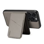 For iPhone 15 Pro Max ESEBLE E3 Plain Texture Card Slots MagSafe RFID Leather Case(Grey) - Image 5