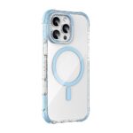 For iPhone 16 Pro Max Mutural Blink Series Glitter Edge MagSafe Magnetic Phone Case(Blue)