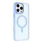 For iPhone 16 Pro Max Mutural Skin Feel Series Frosted MagSafe Magnetic Phone Case(Light Blue)